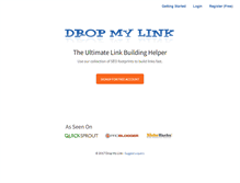 Tablet Screenshot of dropmylink.com